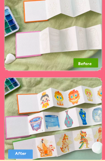 Gift box mini watercolor book