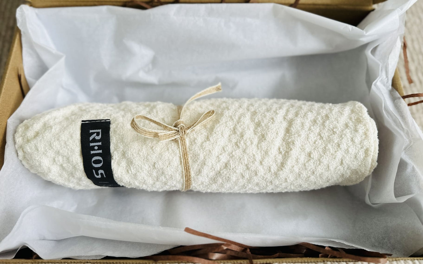 Self Care Waffle Hair Towel Natural Super Absorbent Soft