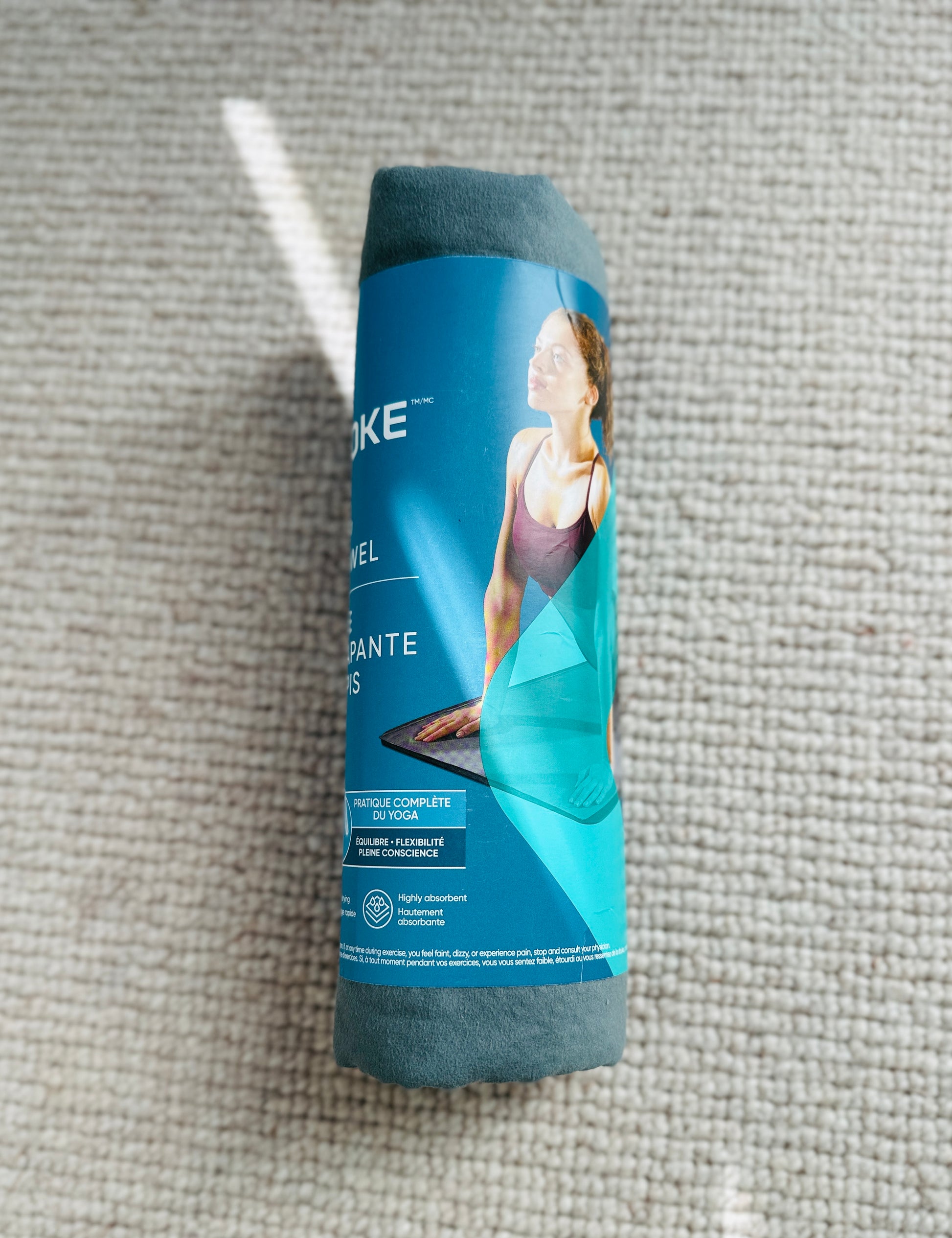 Travel size yoga towel